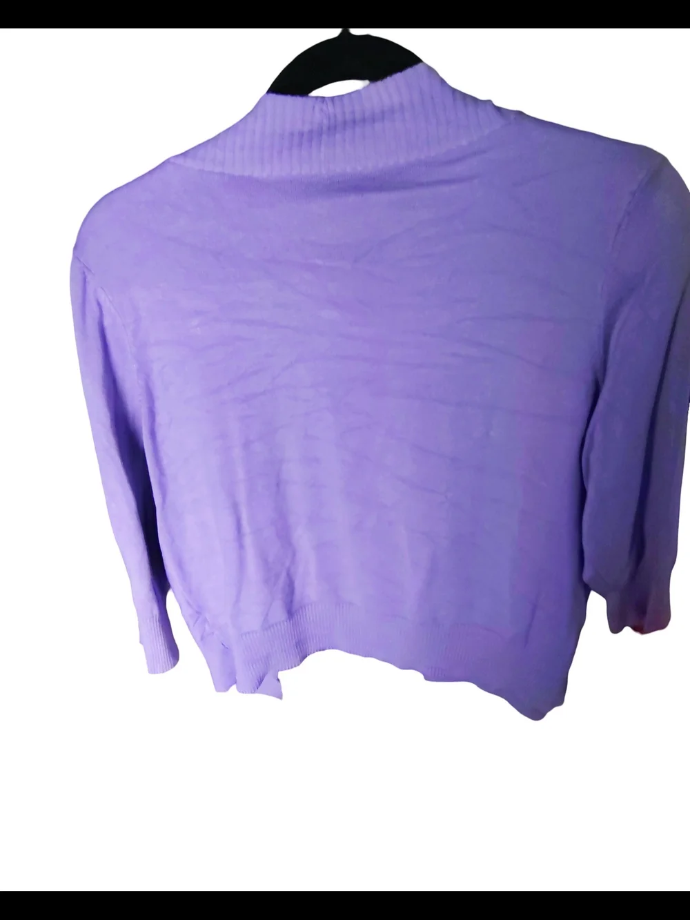 Open-Front Lilac Women's Cardigan Sweater - Picture 2 of 2